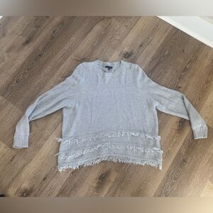 LANE BRYANT GRAY FRINGE SWEATER SIZE 22/24